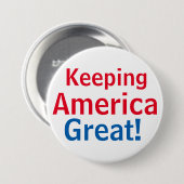 Behaltend Amerika Great Red White Blue Button (Vorne & Hinten)