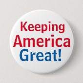Behaltend Amerika Great Red White Blue Button (Vorderseite)