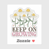 Behaltend auf wachsender positiver Quotes Retro-Bl Aufkleber (Blatt)