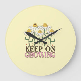 Behaltend auf wachsender positiver Quotes Retro-Bl Große Wanduhr