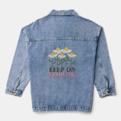 Behaltend auf wachsender positiver Quotes Retro-Bl Jeansjacke (Rückseite)