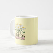Behaltend auf wachsender positiver Quotes Retro-Bl Kaffeetasse (Vorderseite Links)