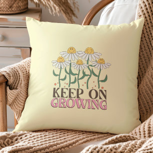 Behaltend auf wachsender positiver Quotes Retro-Bl Kissen