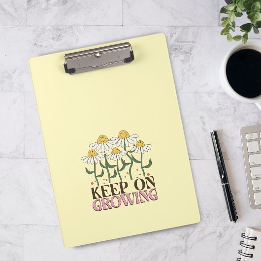 Behaltend auf wachsender positiver Quotes Retro-Bl Klemmbrett