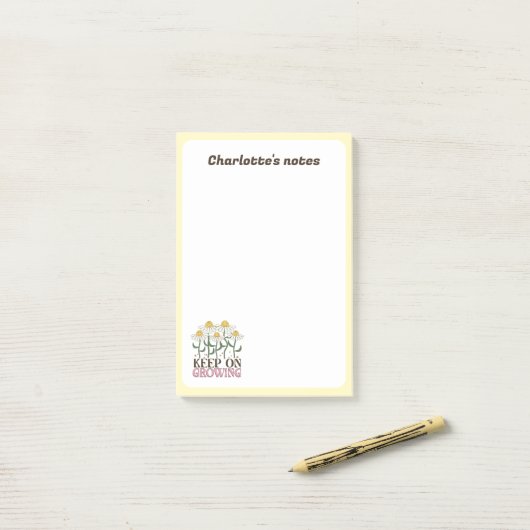 Behaltend auf wachsender positiver Quotes Retro-Bl Post-it Klebezettel (Auf Schreibtisch)