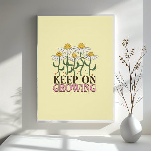 Behaltend auf wachsender positiver Quotes Retro-Bl Poster