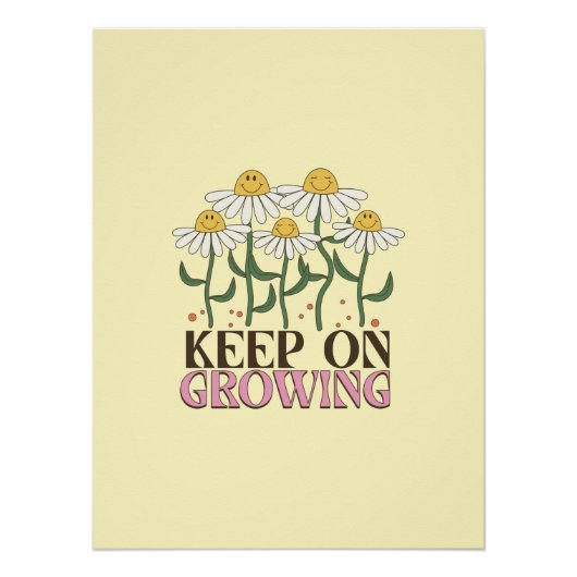 Behaltend auf wachsender positiver Quotes Retro-Bl Poster (Vorderseite)