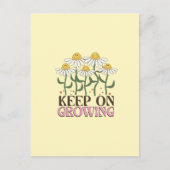 Behaltend auf wachsender positiver Quotes Retro-Bl Postkarte (Vorderseite)