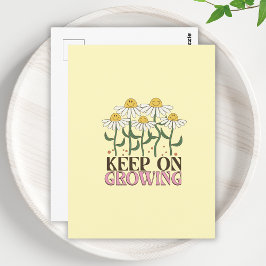 Behaltend auf wachsender positiver Quotes Retro-Bl Postkarte