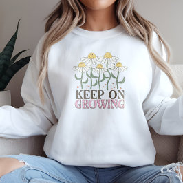 Behaltend auf wachsender positiver Quotes Retro-Bl Sweatshirt