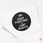 BEHALTEND BEKÄMPFUNG DER LGBT-RECHTE RUNDER AUFKLEBER (Umschlag)