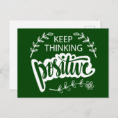 Behaltend Denken positiv Postkarte (Vorne/Hinten)