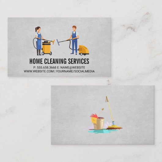 Behaltend Hausangestellte Visitenkarte (Vorne/Hinten)