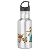 Behaltend Hühnchen Edelstahlflasche (Vorderseite)