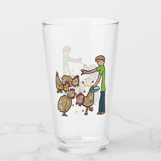 Behaltend Hühnchen Glas (Vorderseite)