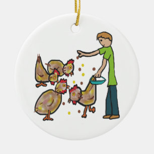 Behaltend Hühnchen Keramik Ornament