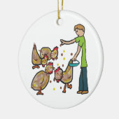 Behaltend Hühnchen Keramik Ornament (Links)