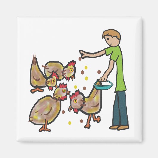 Behaltend Hühnchen Magnet (Vorne)