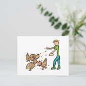 Behaltend Hühnchen Postkarte (Stehend Vorderseite)
