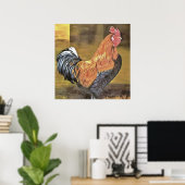 Behaltend Hühner auf dem Bauernhof Kunst Poster (Heimbüro)