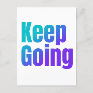 Behaltend inspirierender Farbtext Postkarte