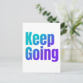 Behaltend inspirierender Farbtext Postkarte (Stehend Vorderseite)