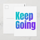 Behaltend inspirierender Farbtext Postkarte (Vorne/Hinten)