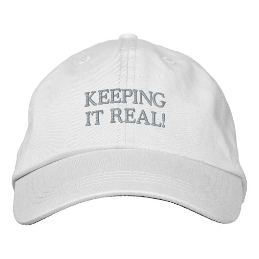 BEHALTEND IT REAL! BESTICKTE BASEBALLKAPPE (Vorderseite)