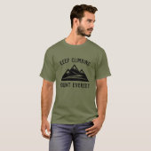 Behaltend Klettersteig Mount Everest Berglogo grün T-Shirt (Vorne ganz)