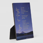 Behaltend Nachtgebet mit Easel Fotoplatte (Seite)