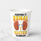 Behaltend Nierendialysetechniker Nierengruppe Pappbecher (Rückseite)