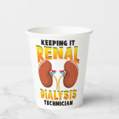 Behaltend Nierendialysetechniker Nierengruppe Pappbecher (Vorderseite)