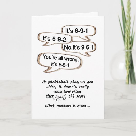 Behaltend Punktepickleball-Geburtstagskarte Karte (Vorderseite)