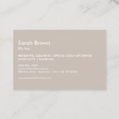 Behaltend Reinigungshaus Visitenkarte (Rückseite)