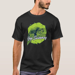 Behaltend Rote Ohrlider-Schildkröte gestrichen T-Shirt
