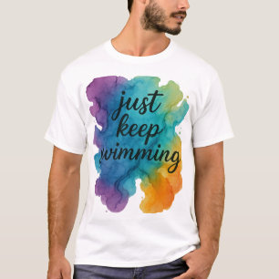 Behaltend Schwimmen - Illustration zum Alkoholgenu T-Shirt