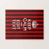 Behaltend Stille deinen Text auf den roten Streife Puzzle (Horizontal)