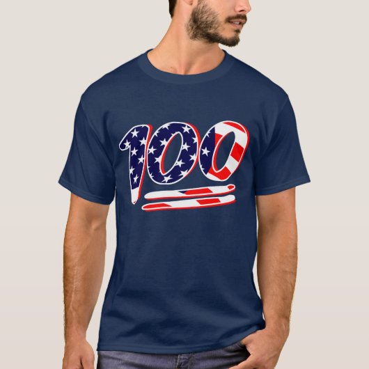 Behaltend USA 100 T-Shirt (Vorderseite)