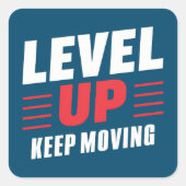 Behaltend Verschieben Quadratischer Aufkleber (Vorderseite)