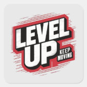 Behaltend Verschieben Quadratischer Aufkleber (Vorderseite)