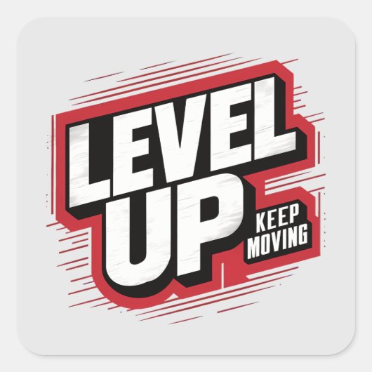 Behaltend Verschieben Quadratischer Aufkleber (Vorderseite)