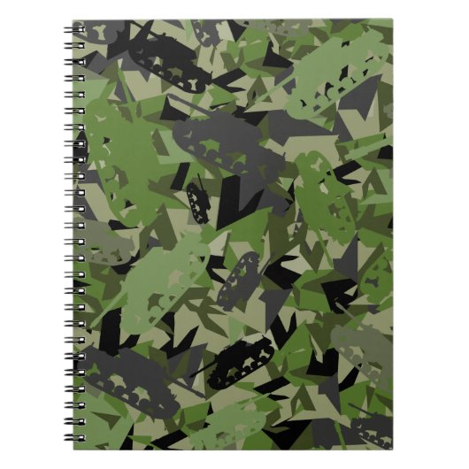 Behälter-Armee-Tarnungs-Notizbuch Notizblock (Vorderseite)
