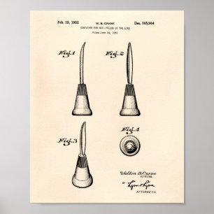 Behälter für Nägel 1952 Patent Kunst Altes Papier Poster