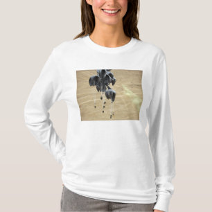 Behälter-Liefersystem rollt Fallschirm zusammen T-Shirt