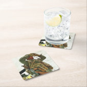 Behälter-Patrouille Rechteckiger Pappuntersetzer (Vor Ort)