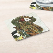 Behälter-Patrouille Rechteckiger Pappuntersetzer (angewinkelt)