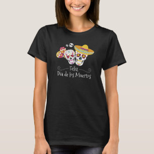 Behälter-Spitze Colorful Dia de Muertos Party   T-Shirt