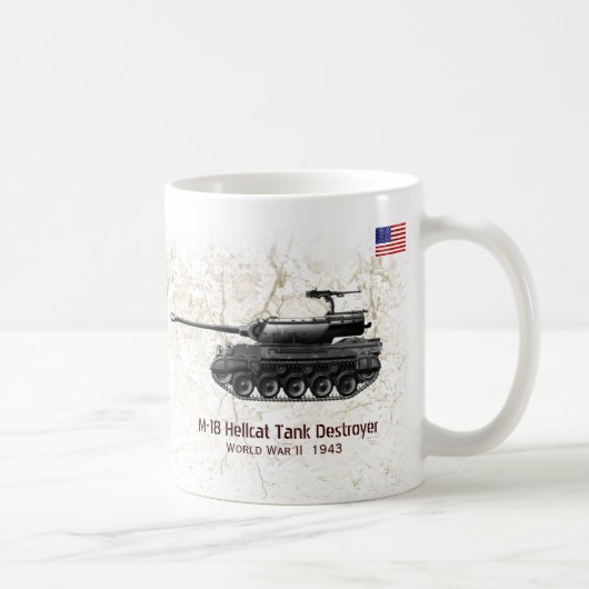 Behälter Zerstörer-Behälter des Hellcat-M-18 Kaffeetasse (Rechts)