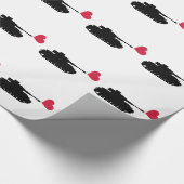 Behälterrotherz Geschenkpapier (Ecke)