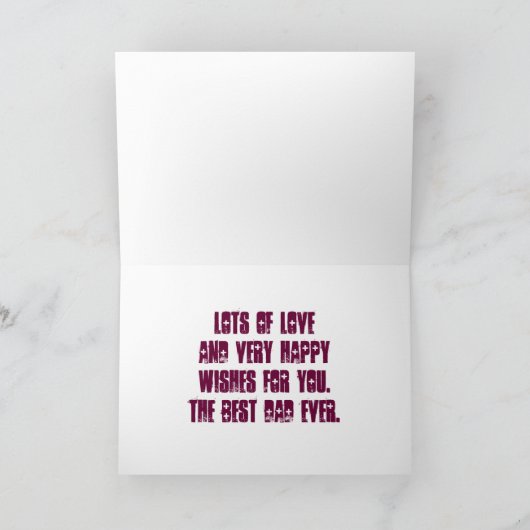 BehälterVatertagskarten Karte (Innenseite)